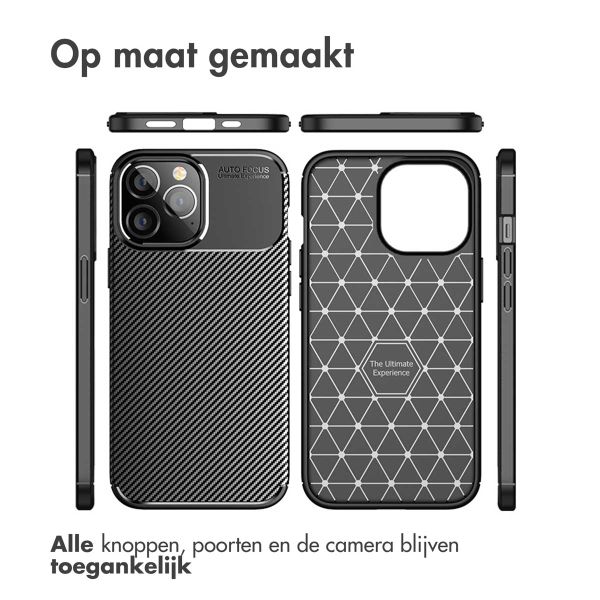 imoshion Carbon Softcase Backcover iPhone 14 Pro Max - Zwart