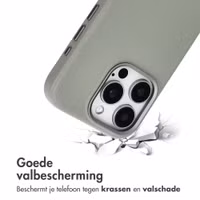 Accezz MagSafe Leather Backcover Apple iPhone 15 Pro - Light Grey