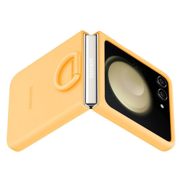 Samsung Originele Silicone Cover Ring Galaxy Z Flip 5 - Apricot