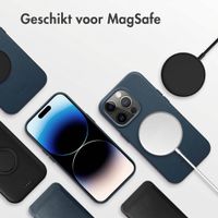 Accezz MagSafe Leather Backcover Apple iPhone 14 Pro - Nightfall Blue