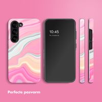 Selencia Vivid Tough Backcover Samsung Galaxy S23 - Pastel Lipstick Marble