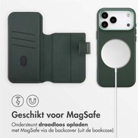 Accezz Leather Bookcase 2-in-1 met MagSafe Apple iPhone 18 Pro Max / 17 Pro Max - Cedar Green