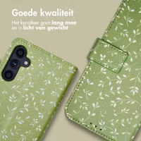 imoshion Design Bookcase Samsung Galaxy A34 (5G) - Green Flowers