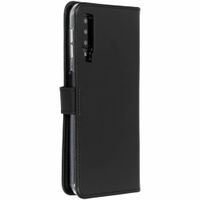 Selencia Echt Leren Bookcase Samsung Galaxy A7 (2018) - Zwart