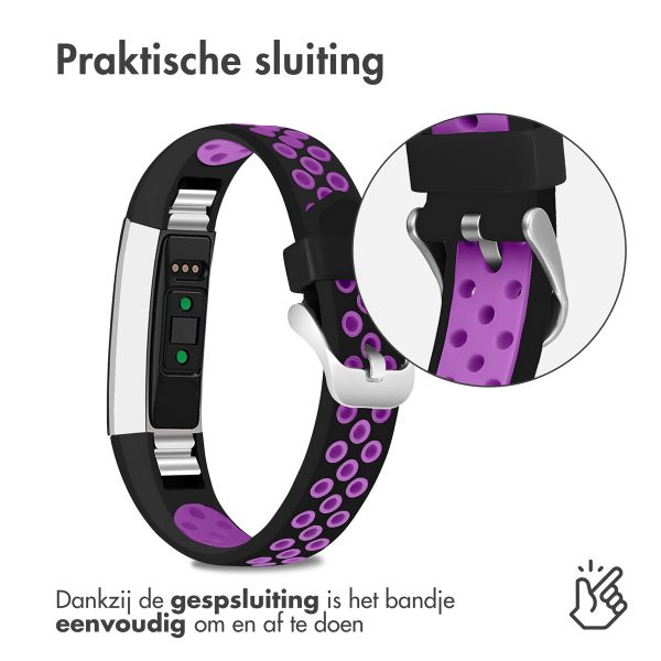 imoshion Siliconen sport bandje Fitbit Alta (HR) - Zwart/Paars