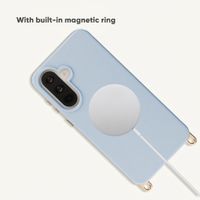 Selencia Rivièra MagSafe Back Cover with detachable hooks Samsung Galaxy A37 (5G) - Powder Blue