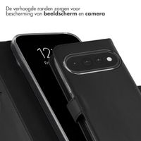 Selencia Echt Leren Bookcase Google Pixel 11 / 11 Pro - Zwart