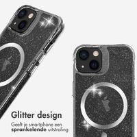 imoshion Clear Glitter Backcover met MagSafe Apple iPhone 13 - Zilver