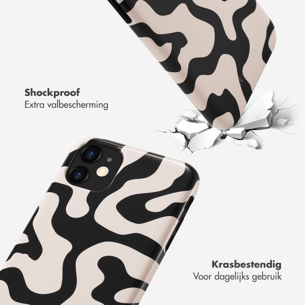 Selencia Vivid Tough Backcover iPhone 11 - Art Wave Black