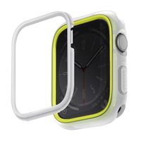 Uniq Moduo Apple Watch Case met uitwisselbare Bezel Apple Watch 4-9 / SE - 44/45 mm - Frost (Lime/White)