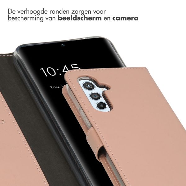 Selencia Echt Leren Bookcase Samsung Galaxy A54 (5G) - Roze