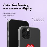 Gepersonaliseerd hoesje met hartje iPhone 12 (Pro) - Transparant