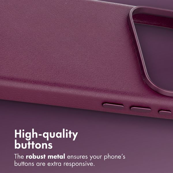 Accezz Leather Case with MagSafe Apple iPhone 18 Pro / 17 Pro - Heath Purple