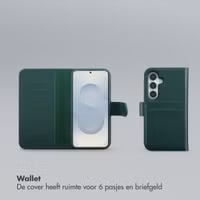 Selencia Olyn Uitneembare Bookcase met MagSafe Samsung Galaxy S24 / S25 - Groen