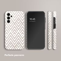 Selencia Vivid Tough Backcover Samsung Galaxy A15 - Beige Zigzag