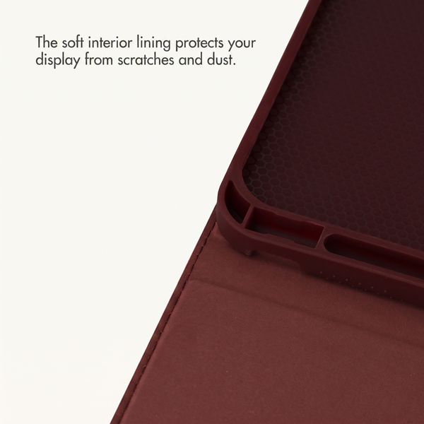 Selencia Croco Bookcase Apple iPad 11 (2025) 11 inch A16 / iPad 10 (2022) 10.9 inch - Burgundy