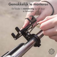 imoshion Telefoonhouder fiets - Verstelbaar - Universeel - Aluminium - Zwart