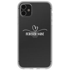 Gepersonaliseerd hoesje met sierlijk hartje iPhone 11 - Transparant