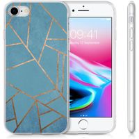 imoshion Design hoesje iPhone SE (2022 / 2020) / 8 / 7 / 6s - Grafisch Koper / Blauw