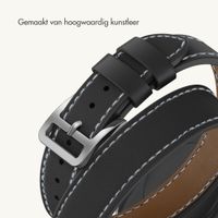 Selencia Élan Double strap bandje Apple Watch | 38/40/41/42 mm - Zwart