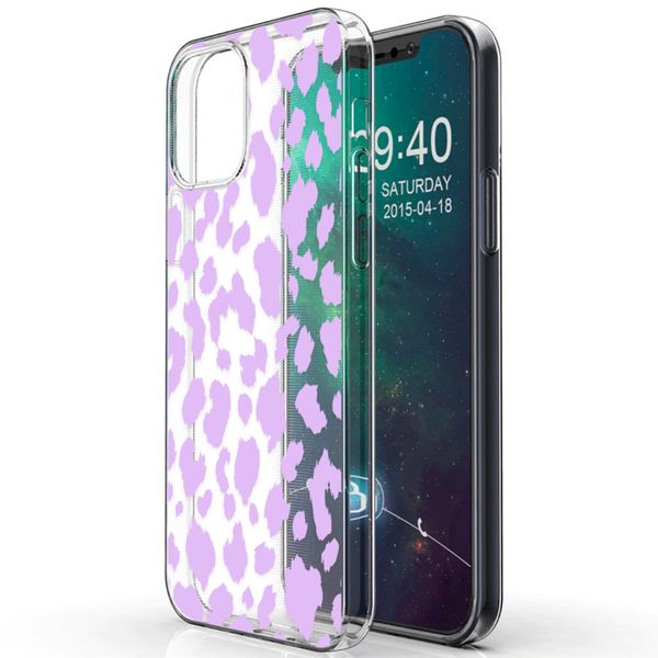 imoshion Design hoesje iPhone 12 (Pro) - Luipaard - Paars