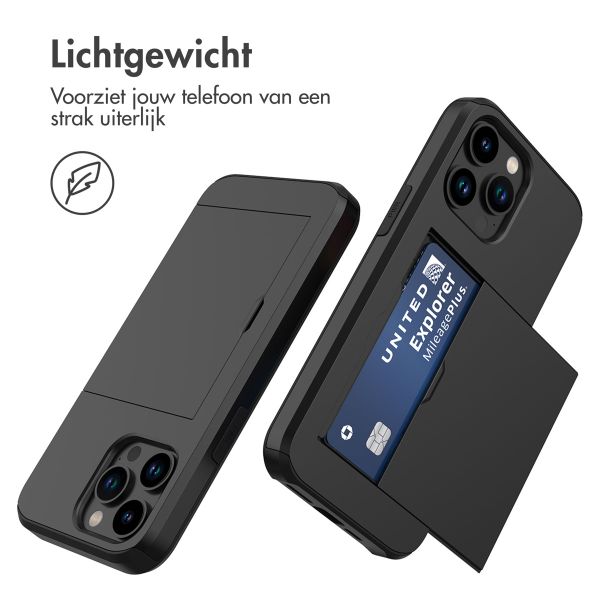 imoshion Backcover met pasjeshouder Apple iPhone 15 Pro Max - Zwart