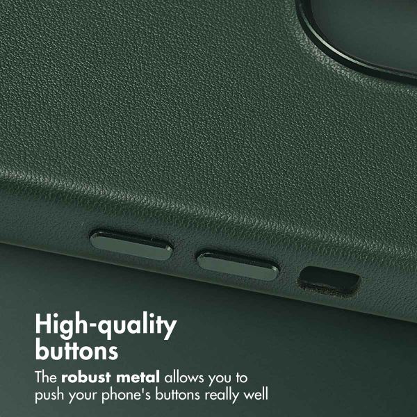 Accezz Leather Back Cover with MagSafe Apple iPhone 15 - Cedar Green