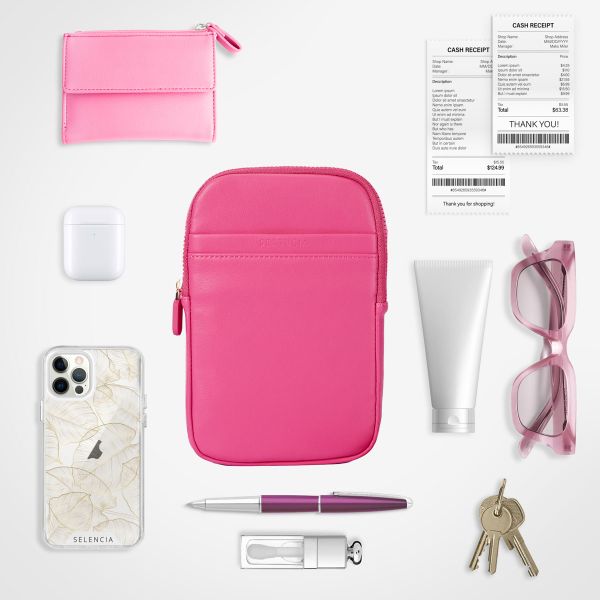 Selencia Telefoontasje Crossbody Sports - Kunstleer - Roze