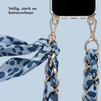 Selencia Luxe Polskoord met Sjaal - Blauw
