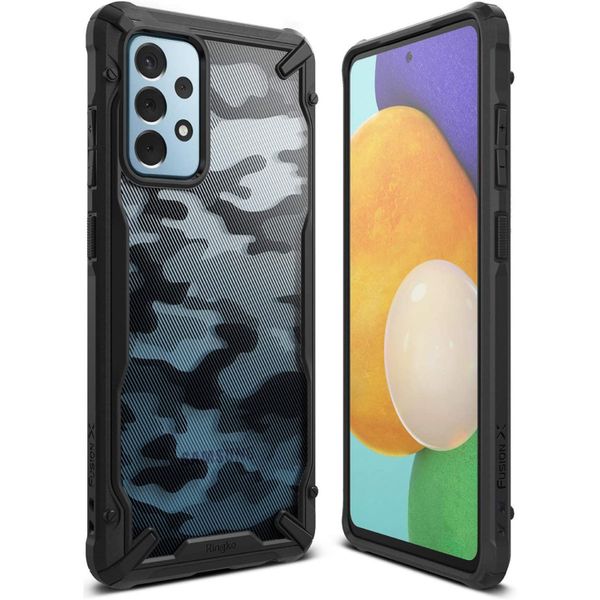 Ringke Fusion X Backcover Samsung Galaxy A52(s) (5G/4G) - Camo Zwart