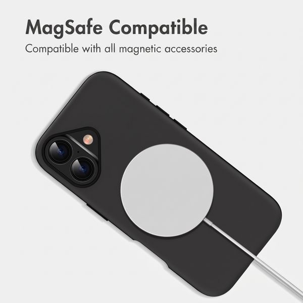 imoshion Colour Back Cover with Thin MagSafe Ring Apple iPhone 16 - Black