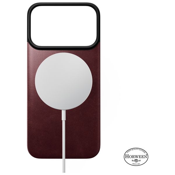 Nomad Magnetic Leather Backside Apple iPhone 18 Pro / 17 Pro - Burgundy