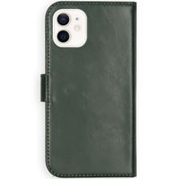 Selencia Echt Leren Bookcase Apple iPhone 12 Mini - Groen