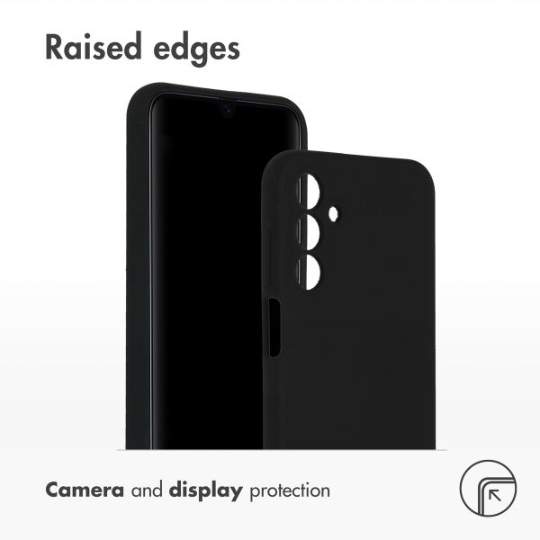 Accezz Liquid Silicone Backcover Samsung Galaxy A15 (5G/4G) - Zwart