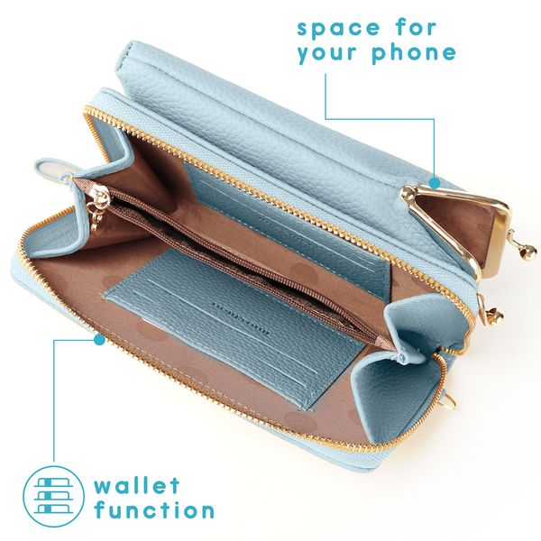 imoshion Vegan Lederen Telefoontasje Crossbody - Blauw