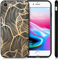 imoshion Design hoesje iPhone SE (2022 / 2020) / 8 / 7 - Bladeren / Zwart