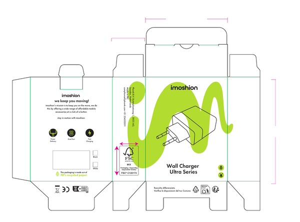 imoshion Wall Charger - Oplader - 2x USB-C - Power Delivery - 40W - Zwart