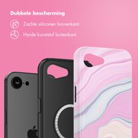 Selencia Vivid Backcover met MagSafe Apple iPhone 16e - Pastel Lipstick Marble