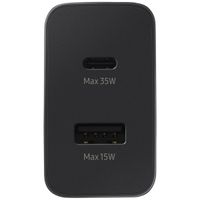 Samsung Originele Power Adapter - Oplader - USB-C en USB aansluiting - Fast Charge - 35W - Zwart