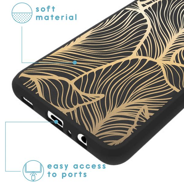 imoshion Design hoesje Samsung Galaxy A12 - Golden Leaves
