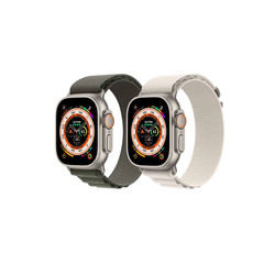 Apple 2 Pack Alpine Loop Band Apple Watch | 44/45/46/49 mm - Maat S - Green / Starlight