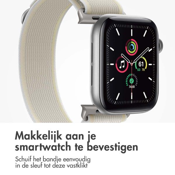 imoshion Nylon Trail bandje Apple Watch Series 1 t/m 9 / SE (38/40/41 mm) | Series 10 (42 mm) - Sterrenlicht