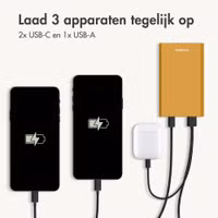 imoshion Ultra Series Aluminium Powerbank 20.000 mAh - Quick Charge en Power Delivery - Goud