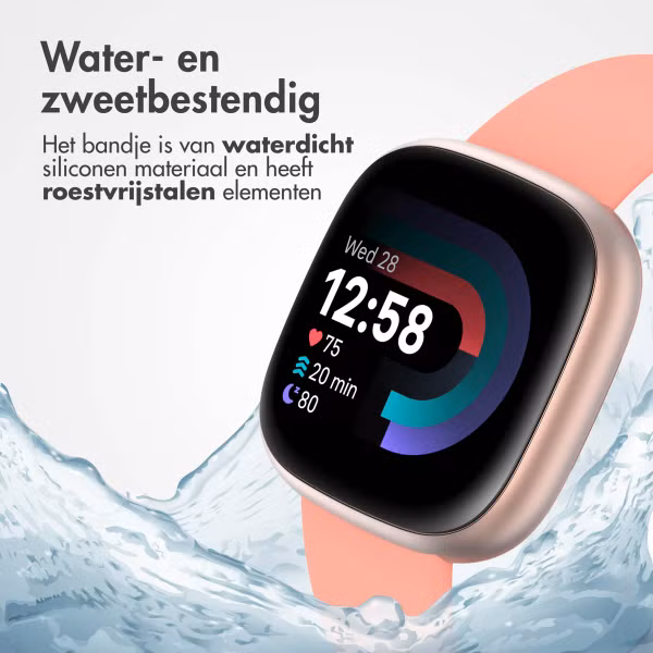 imoshion Siliconen bandje Fitbit Versa / Versa 2 / Versa Lite - Maat S - Grapefruit