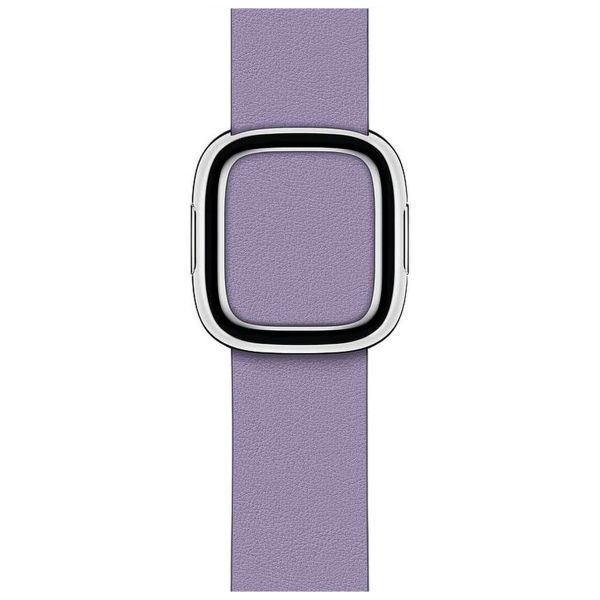 Apple Leather Band Modern Buckle Apple Watch Series 1-9 / SE - 38/40/41 mm / Series 10 - 42 mm - Maat S - Lila