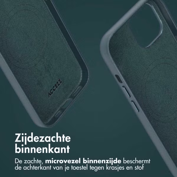 Accezz Leather Bookcase 2-in-1 met MagSafe Apple iPhone 15 - Cedar Green