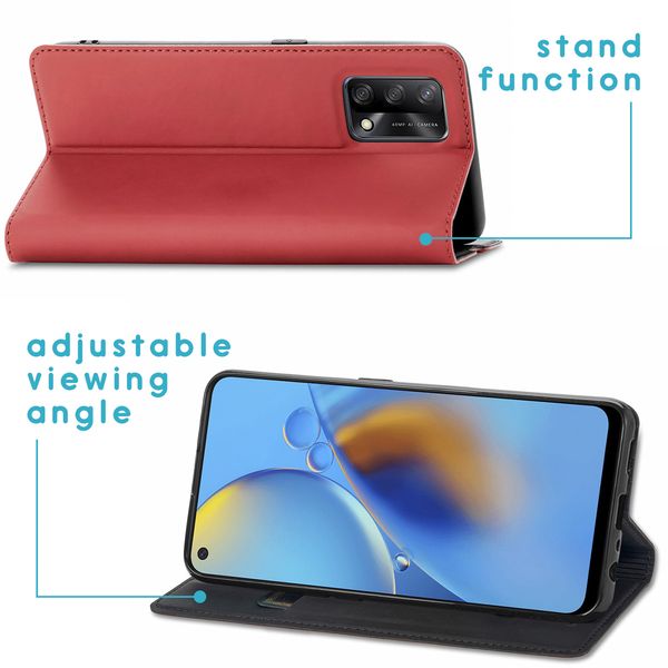 imoshion Slim Folio Bookcase Oppo A74 (4G) - Rood