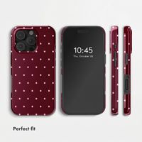 Selencia Vivid Back Cover Apple iPhone 16 Pro Max - Happy Dots Burgundy