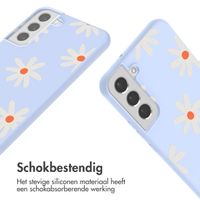 imoshion Siliconen design hoesje met koord Samsung Galaxy S22 - Lila Flower Distance