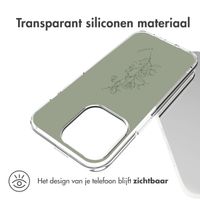 imoshion Design hoesje Apple iPhone 14 Pro - Floral Green